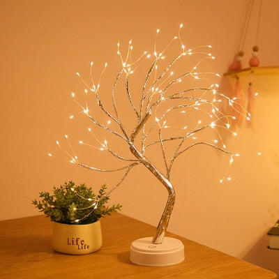 LED Night Mini Christmas Tree Garland Lamp