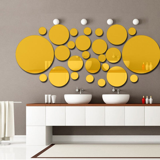 Etiqueta de pared acrílica Etiqueta de espejo extraíble DIY 