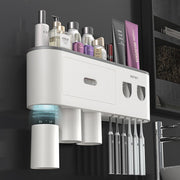 Toothbrush Holder, Toothpaste Dispenser & Storage Organizer