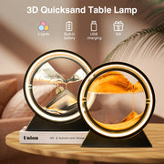 Lámpara LED giratoria 3D Hourglass Sandscape 360