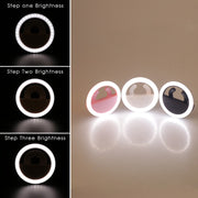 Luz de clip de anillo móvil de brillo de tres pasos 