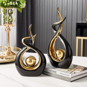 Figuras de cerámica abstractas de lujo para sala de estar 