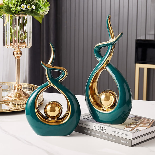 Luxurious Living Room Abstract Ceramic Figurines