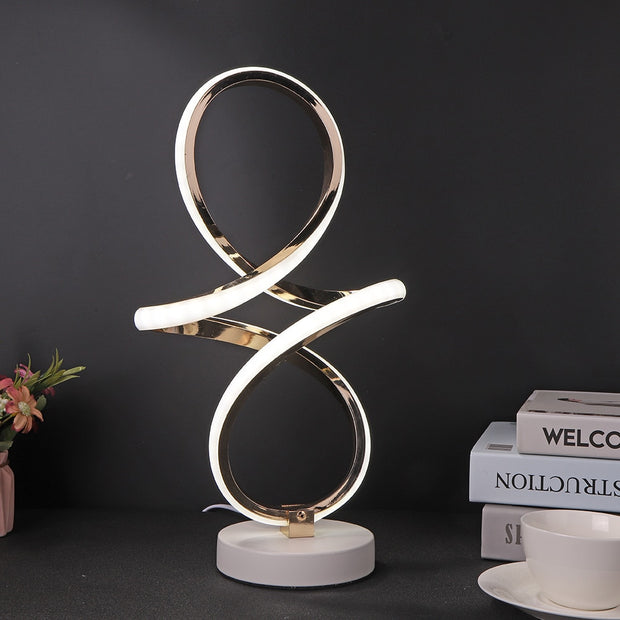 Creative Bedside Table Decorative LED Spiral Lamp