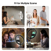 Anillo de luz para selfies con trípode y Bluetooth 